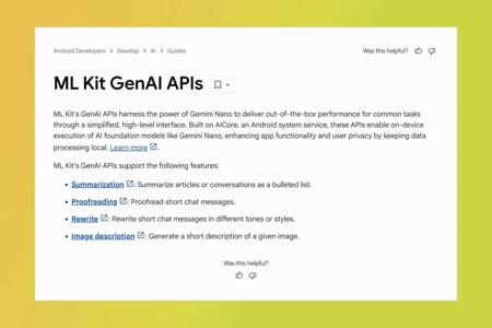 谷歌安卓将推新 ML Kit GenAI API，扩展端侧 Gemini Nano AI 模型访问