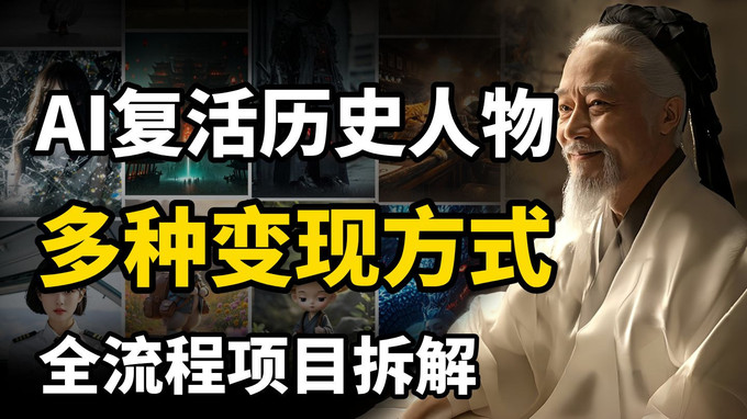 AI复活历史人物赛道,多种变现方式,点赞转发10万+,全流程拆解!