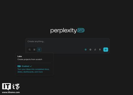 Perplexity AI 推出 Labs 功能,Pro 订阅用户可享“深度搜索”解读报告 / 创建代码图像