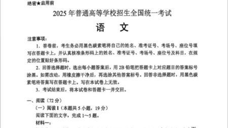 2025年全国新高考I卷语文真题及参考答案解析