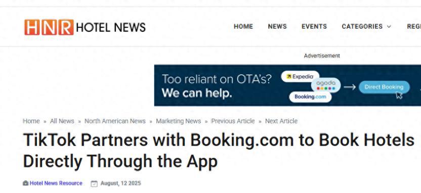 TikTok Expands Into U.S. Travel Market With Booking.com Partnership and Creator Monetization Push