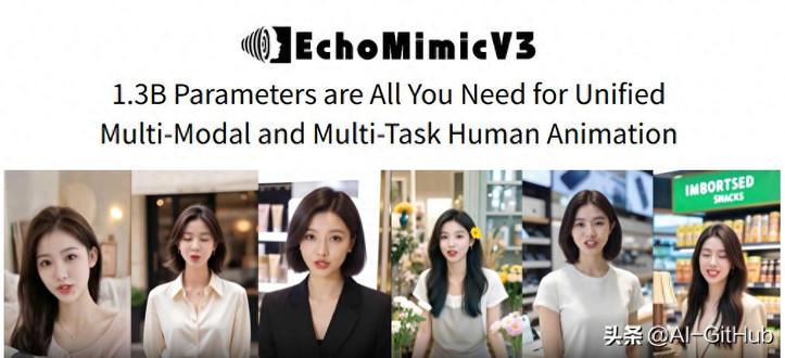 蚂蚁集团开源多模态数字人：EchoMimicV3！
