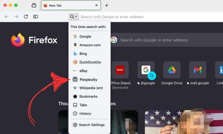 Firefox 浏览器新增 AI 搜索引擎 Perplexity 提升用户搜索体验